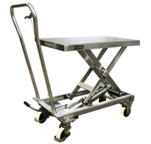 Stainless Steel Mobile Lift Table 0.2 Ton – Platform 830 x 500 mm – Lifting Height 915 mm