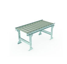 Gravity Box Roller Conveyor Set 1200x500 mm (Plastic Rollers) incl. Adjustable Support Leg 651–959 mm