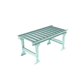 Zwaartekracht Dozenrollenbaan Satz 1200x500 mm (Stahl Rollen) incl. Verstelbare Steunpoot 651–959 mm