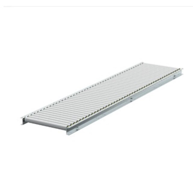 Zwaartekracht Dozenrollenbaan Satz 2400x500 mm (Kunststoff Rollen) incl. Verstelbare Steunpoot 651–959 mm