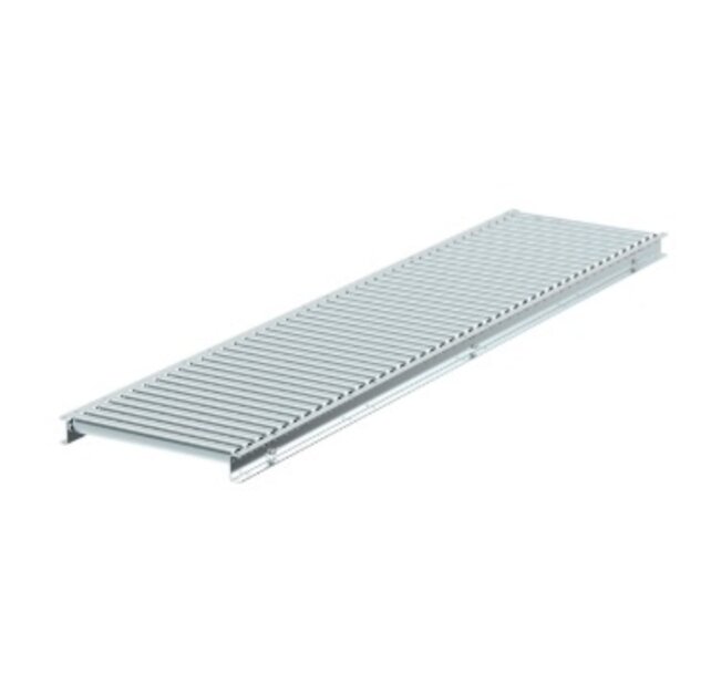 Zwaartekracht Dozenrollenbaan Satz 2400x500 mm (Stahl Rollen) incl. Verstelbare Steunpoot 651–959 mm