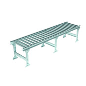 Zwaartekracht Dozenrollenbaan Satz 2400x500 mm (Stahl Rollen) incl. Verstelbare Steunpoot 651–959 mm