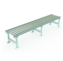 Zwaartekracht Dozenrollenbaan Satz 3000x500 mm (Kunststoff Rollen) incl. Verstelbare Steunpoot 651–959 mm