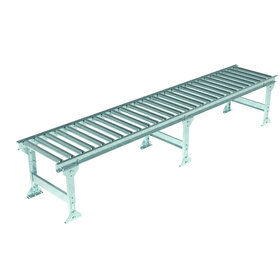 Gravity box roller conveyor 3000x500 mm (steel rollers) with adjustable leg supports 651–959 mm