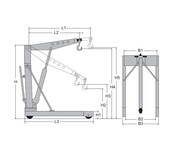 Werkstattkran GWKE-1000 – 1.000 kg für Europaletten 800 × 1200 mm