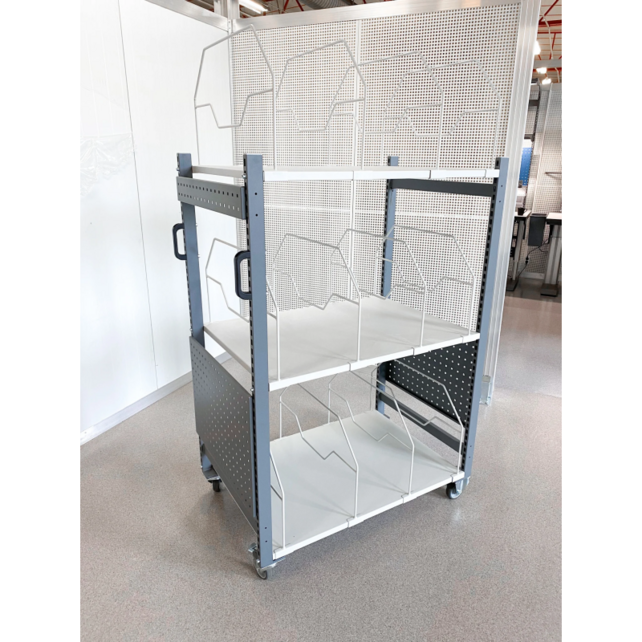 Kartonnen Verpakkingstrolley 1000 – 1100 x 695 x 1595 mm – Draagvermogen 200 kg