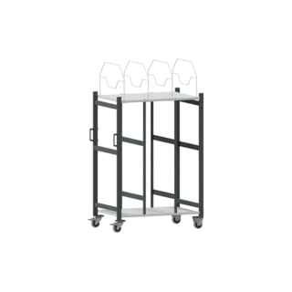 Verticale Kartonnen Verpakkingstrolley 1000 – 1100 x 695 x 1595 mm – Draagvermogen 200 kg