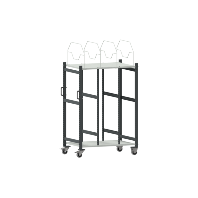 Vertical Cardboard Packaging Trolley 1000 – 1100 x 695 x 1595 mm – Load Capacity 200 kg