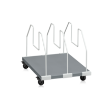 Floor Shelf on Wheels with Dividers – 600 x 400 mm – Mobile Storage Shelf