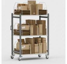 Cardboard Packaging Trolley 1000 – 1100 x 695 x 1595 mm – Load Capacity 200 kg