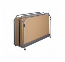 Kartonnen Transportwagen Lang 2300 mm – 2300 x 587 x 1456 mm – Stahl Constructie