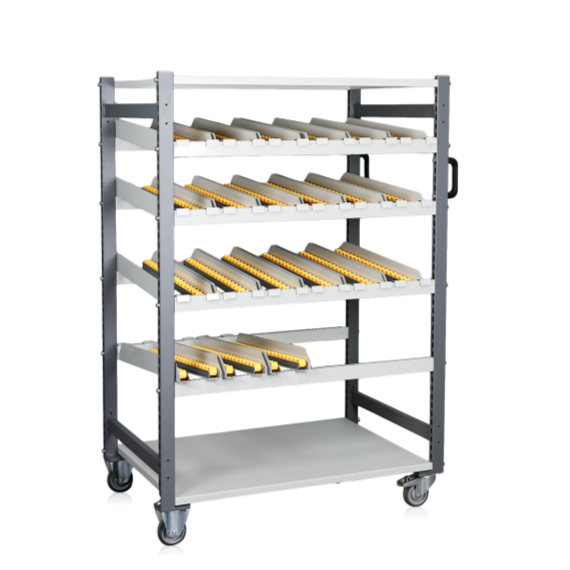 FIFO Trolley 1000 mm – Warehouse Flow Rack Trolley – Load Capacity 200 kg
