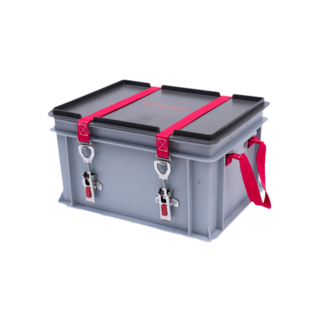 XS-Box mit PyroBubbles – Lithium Batterij Veiligheidsbox 400 × 300 × 235 m