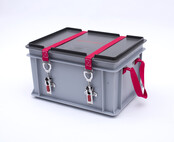 XS-Box mit PyroBubbles – Lithium Batterij Veiligheidsbox 400 × 300 × 235 m