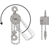 AluFlex 360 Hand Chain Hoist 250–500 kg – 360° Rotating, Lifting Height up to 10 m