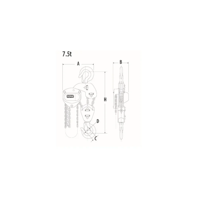 Select 200 Handkettenzug 0,25–10 Tonnen – Hubhöhe bis 10 m
