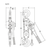 Elephant YA Rateltakel 1–9 Ton – Hefhoogte 1.5–6 m