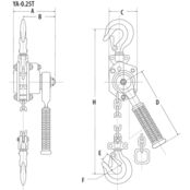 Elephant YII Mini Hebelzug 250 kg – Hubhöhe 1,5–6 m
