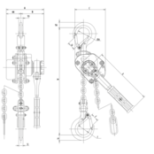 Palan à Levier Mini Elephant YA (Rema YAM) 0.5 Tonne – Hauteur de Levage 1.5–6 m