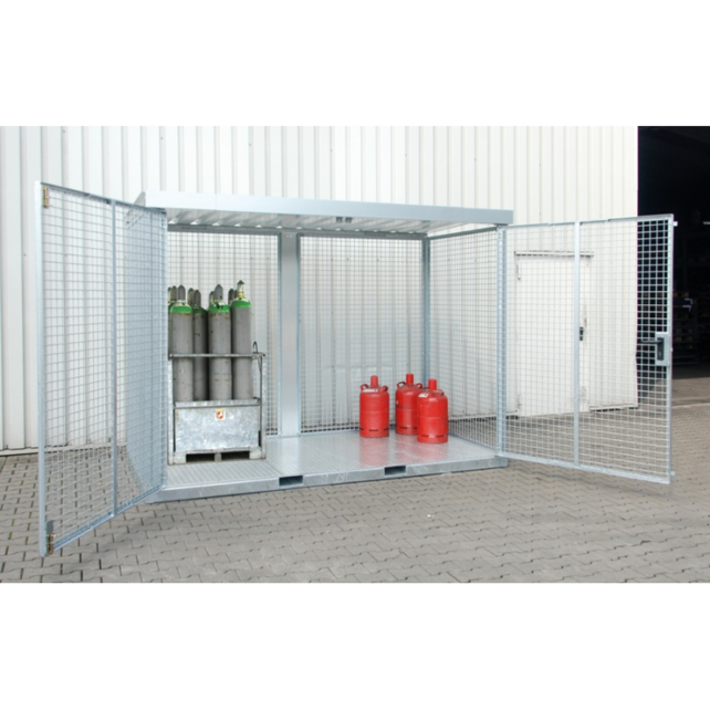 Gasflaschen-Aufbewahrungsbehälter GFC-E-Serie – 16 bis 104 Flaschen – komplett montiert