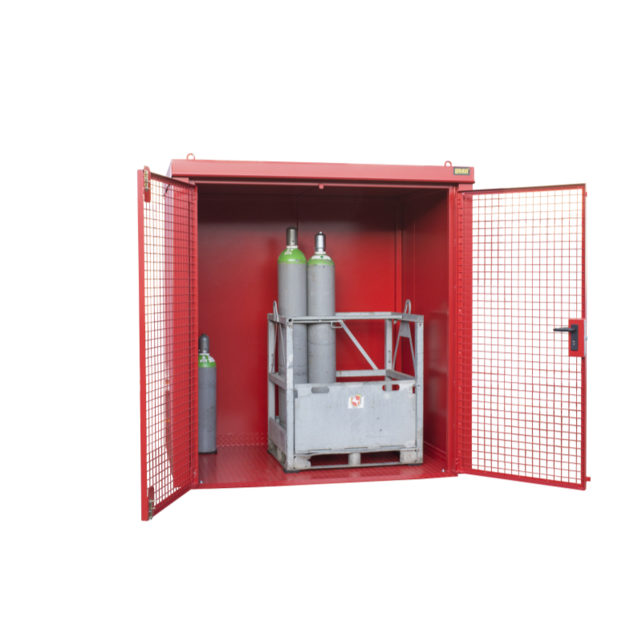 Gasflessencontainer GFC-B  – Opslag van 12 tot 95 Cilinders
