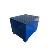 IBC-Auffangwanne aus Stahl für 1 IBC-Container bis 1.050 Liter, 1.200 kg Tragkraft, mit verzinktem Gitterrost