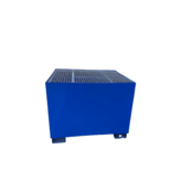 IBC-Auffangwanne aus Stahl für 1 IBC-Container bis 1.050 Liter, 1.200 kg Tragkraft, mit verzinktem Gitterrost