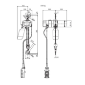Elephant ALC 400 V Elektrokettenzug – 150–500 kg – 1 Geschwindigkeit – Hubhöhe 3–10 m