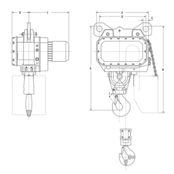 Palan électrique à chaîne LK 400V / 24V – 5–12.5 tonne, 8–16 m usage intensif