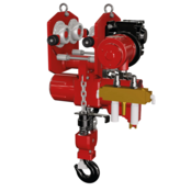 Red Rooster TCR/TCS Luchtkettingtakel mit Pneumatische Transportwagen – 250‑2000 kg