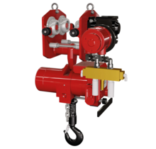Red Rooster TCR/TCS Luchtkettingtakel mit Pneumatische Transportwagen – 250‑2000 kg