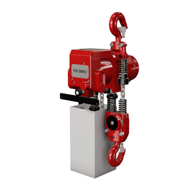 Red Rooster TCR Palan à Chaîne Pneumatique – 250‑2000 kg – Industrie Lourd