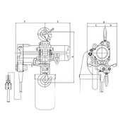 Red Rooster TMH Air Chain Hoist – 3‑15 t – Heavy Duty Industrial
