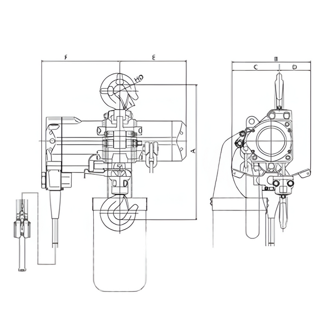 Red Rooster TMH Air Chain Hoist – 3‑15 t – Heavy Duty Industrial