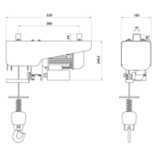 RSL Treuil Électrique pour Échafaudage 230V – 150‑300 kg – 30 m Hauteur de Levage