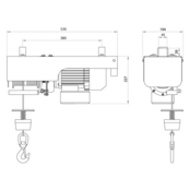 RSL Treuil Électrique pour Échafaudage 230V – 150‑300 kg – 30 m Hauteur de Levage