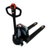 Aangedreven Pallettruck tot 1500kg – Walkie – Lithium Accu– 200mm Hefhoogte