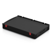 ESD EURO crate 60x40x9 with lid