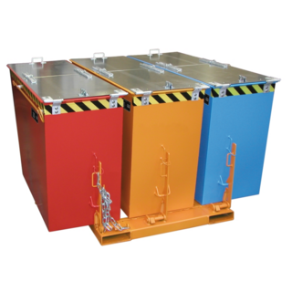 Benne Basculante Type TRIO Avec 3 Compartiments – 3 x 0,60 m³