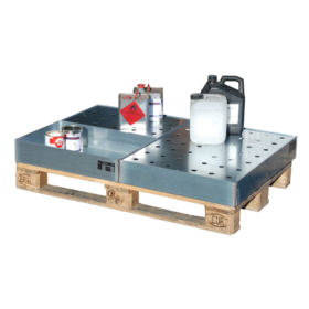 Bacs De Rétention En Acier Pour Petits Bidons Sur Palettes Type KGW-P