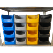 Magazijnbak Kunststof C PP 35x21.3x15cm Zwart Plastic Gripbakken