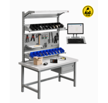 PTH ESD Werkbank met 30 mm ESD Laminaat Werkblad – Mechanisch Verstelbaar of Vast Model