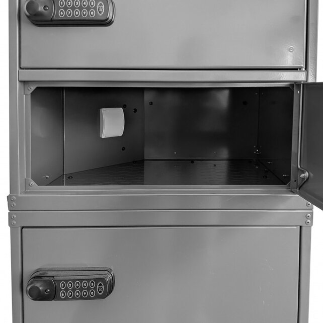 Outdoor Lithium‑Ion Battery Charging Safety Cabinet with Code Locks (4 or 8 Compartments) – CE / IEC/EN