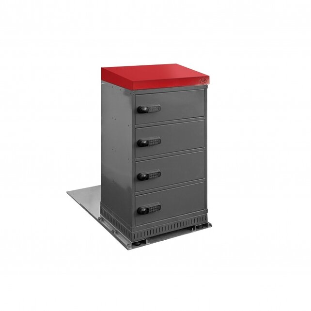 Outdoor Lithium‑Ion Battery Charging Safety Cabinet with Code Locks (4 or 8 Compartments) – CE / IEC/EN