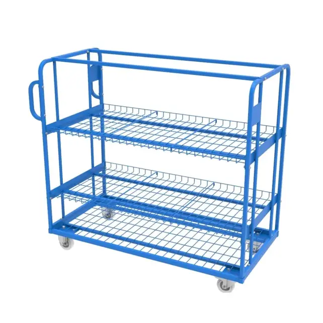 Chariot en filet de préparation de commandes pour magasin e-commerce pour bac de rangement