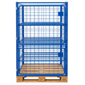 Cage Container metal H1800mm 3 shelves and 2 folding windows