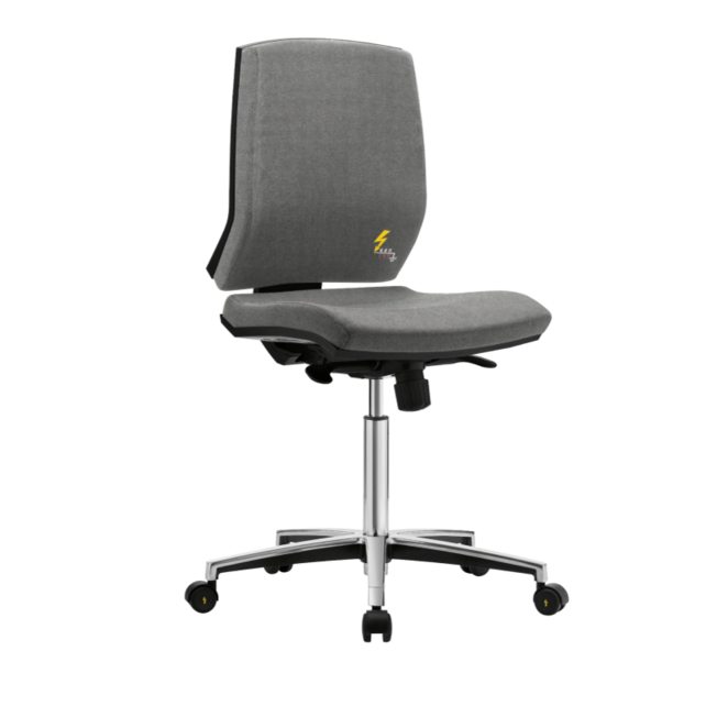 Chaise ESD ergonomique 550-740 mm avec piètement aluminium