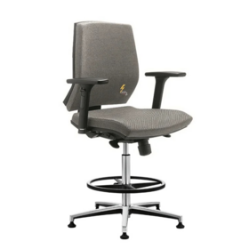 Chaise ESD ergonomique 550-740 mm avec piètement aluminium