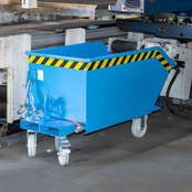 Swarf Tipper Container GU-E model with drain tap and sieve insert