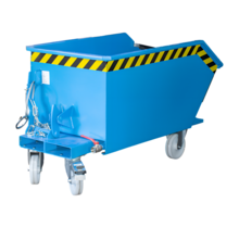 Swarf Tipper Container GU-E model with drain tap and sieve insert